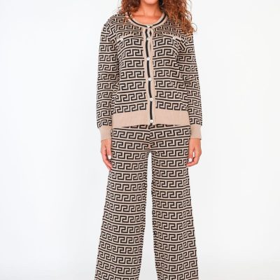 Ensemble maille 3pcs Noir/Biege