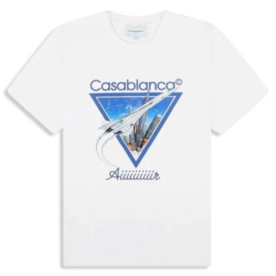 T-shirt logo imprimé  Casablanca Blanc 2
