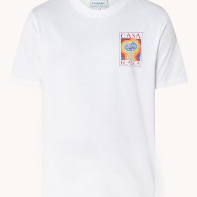 T-shirt logo imprimé  Casablanca Blanc 1