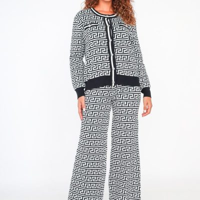 Ensemble maille 3pcs Noir/Blanc